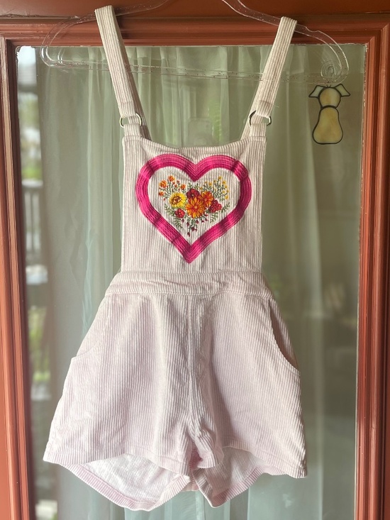 Sugar Thrillz Pants - Sugar Thrillz Short Floral Overalls